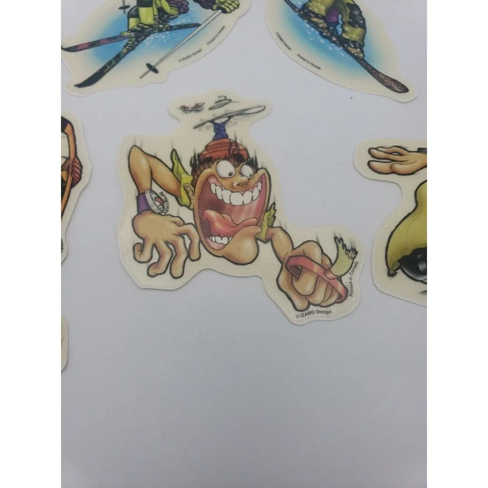 90s y2k Vintage Izamo skateboard Sports Vending Machine Stickers Set Of 5